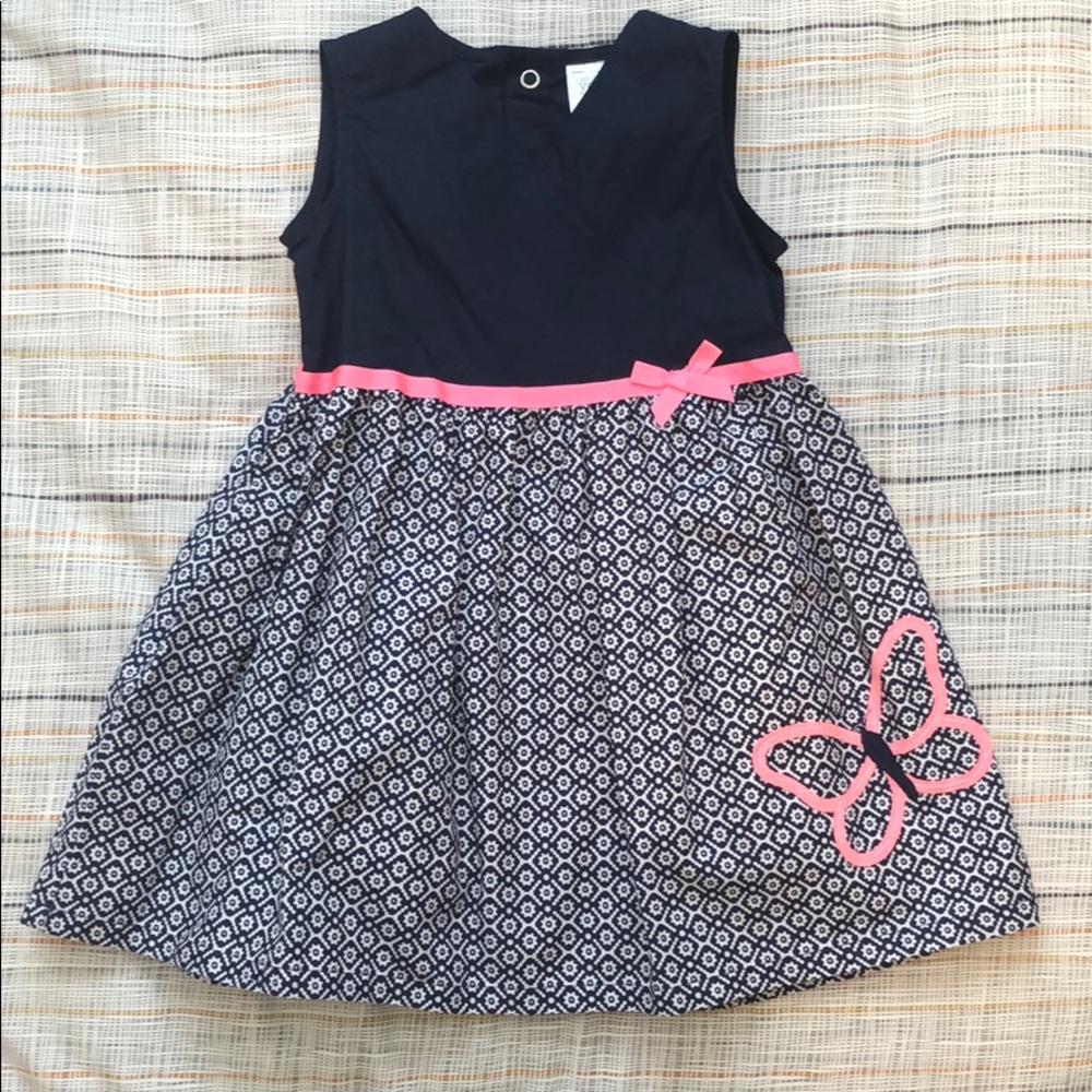 18 month navy and white dress